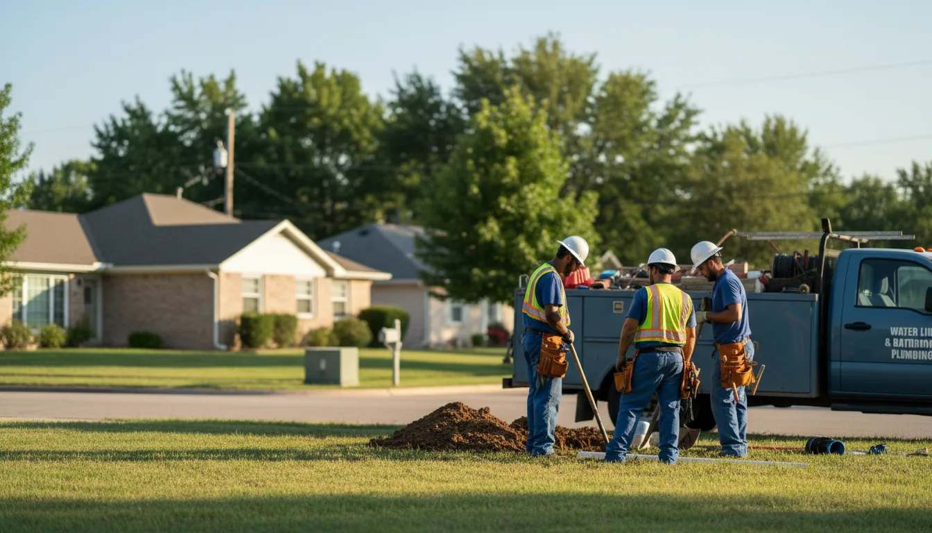 Residential water line and bathroom plumbing service in Spangler, PA
